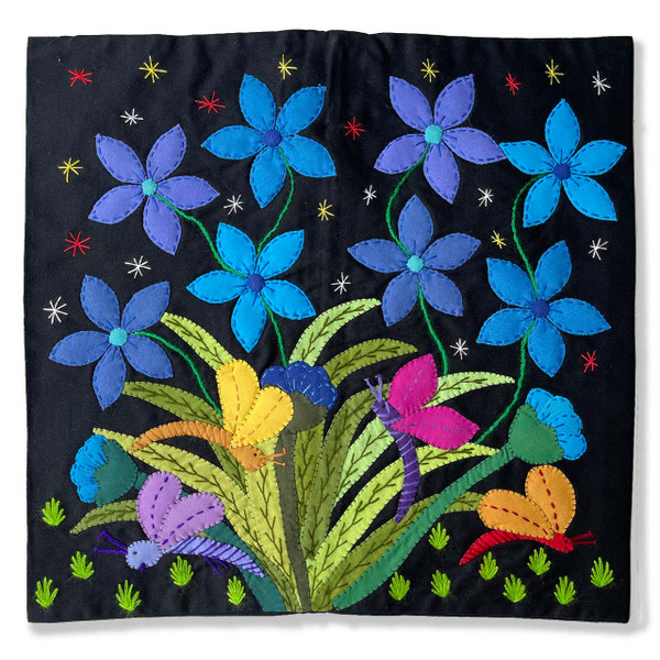 Hand Applique Pillow/Cushion Cover - Bee Garden II Hand Applique Pillow/Cushion Cover - Bee Garden II