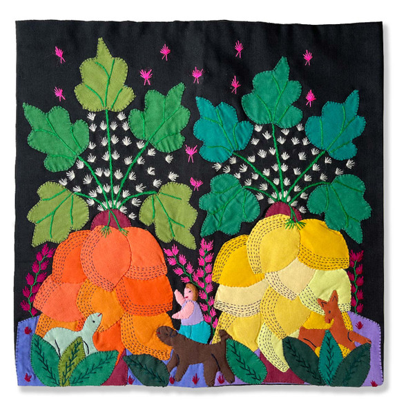 Hand Applique Pillow/Cushion Cover - Thank you Nature Hand Applique Pillow/Cushion Cover - Thank you Nature
