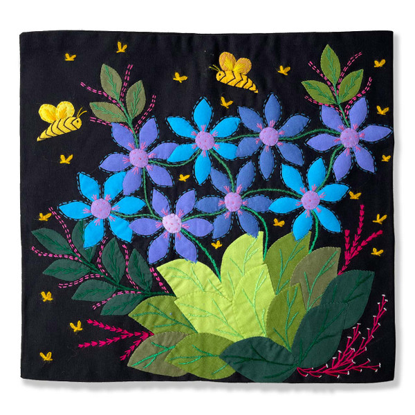 Hand Applique Pillow/Cushion Cover - Busy Bees II Hand Applique Pillow/Cushion Cover - Busy Bees II