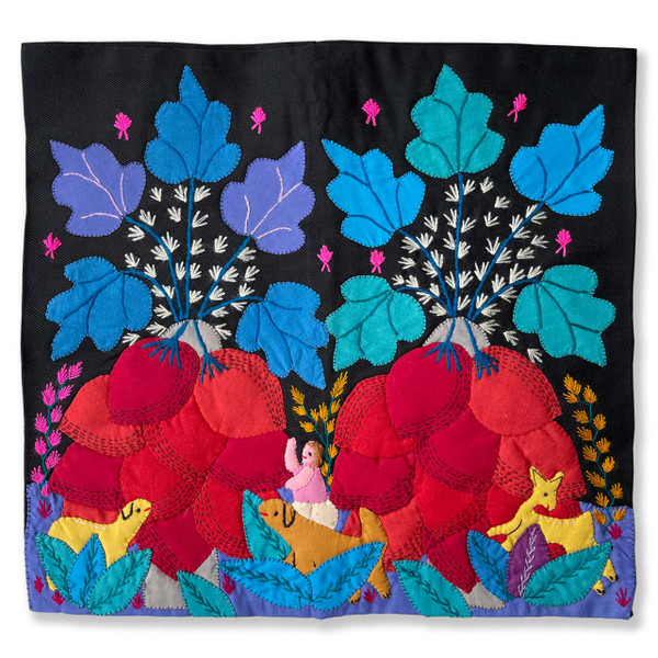 Hand Applique Pillow/Cushion Cover - Thank you Nature II Hand Applique Pillow/Cushion Cover - Thank you Nature II