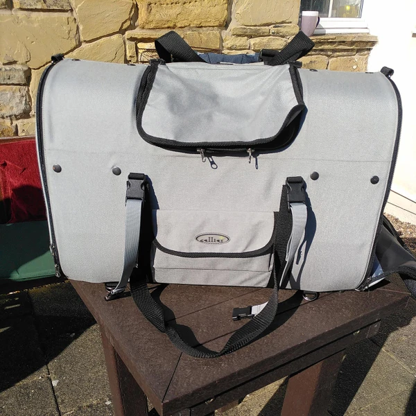 Loved Custom Celltei Backpack for a 33 lbs Senior Female Mixed Breed Dog with Leg issue (in U.K.)