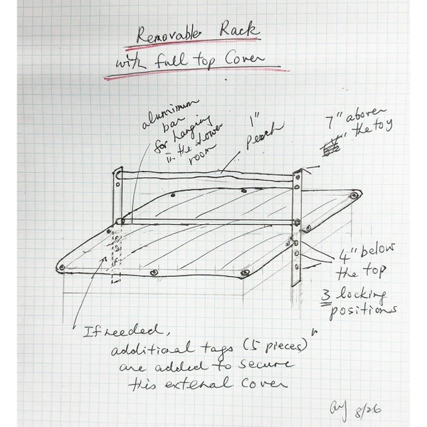 Custom Made  Foldable Aviary or Cage for Amazon Parrot Lucky on Sail Boat 