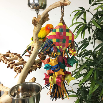 Bird Foot Toys - Colorful Plastic Barbell with rattle bell inside - 5 ...