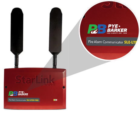 NAPCO Starlink Radio branded with Pye-Barker logo