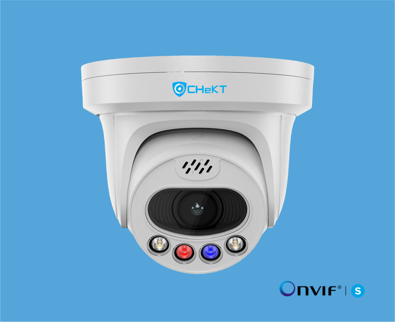 CHeKT | 4MP IP Turret (NightColor Lens) - AI, Alarm Input, 12v Output ...