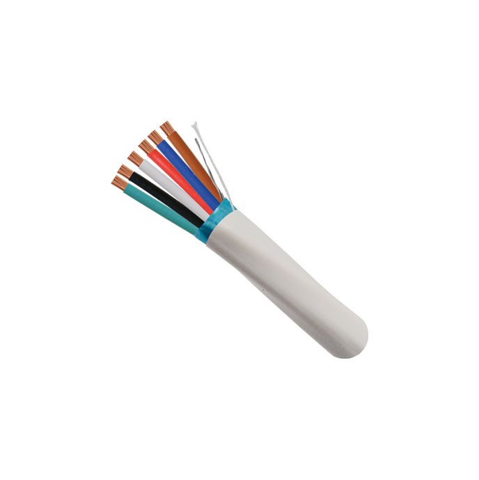 Security Wire Burglar Alarm 18/6 500FT White Stranded Shielded Control