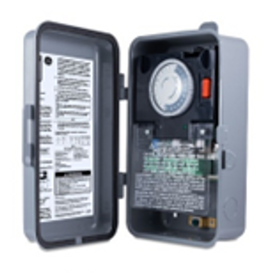 GE 24hr Mechanical Metal Box Timer, Outdoor 24 Hr 48 On/Off Per Day
