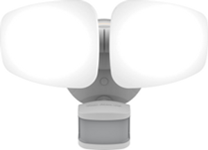 Enbrighten Wi-Fi Motion Security Light, 2 Head, 2000lm, Backlit, Stalwart, White