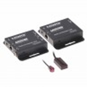 Extends HDMI® signals up to 70 meters at 1080p over single Cat6
Supports 1080p up to 70 meters and 4K/30 up to 40 meters
HDMI® loop out on the transmitter (used for connecting another display)
Includes US compatible IR emitter and IR receiver
Power is only required on a single side for easy installation Extends HDMI® signals up to 70 meters at 1080p over single Cat6
Supports 1080p up to 70 meters and 4K/30 up to 40 meters
HDMI® loop out on the transmitter (used for connecting another display)
Includes US compatible IR emitter and IR receiver
Power is only required on a single side for easy installation
