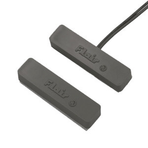 Surface Mount Contact - CC, 7/8" Gap,  1 1/2"  L x 3/8" W x 1/4" H, 18" Center #22AWG Leads, Tape, Brown Surface Mount Contact - CC, 7/8" Gap,  1 1/2"  L x 3/8" W x 1/4" H, 18" Center #22AWG Leads, Tape, Brown