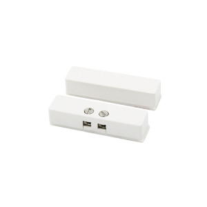 Surface Mount Contact - CC, 7/8" Gap, 1 1/2" L x 1/4" W x 3/8" H, Terminals, No Tabs, Mounting Tape, Vinyl Tape Cover, White (10 Pack) Surface Mount Contact - CC, 7/8" Gap, 1 1/2" L x 1/4" W x 3/8" H, Terminals, No Tabs, Mounting Tape, Vinyl Tape Cover, White (10 Pack)