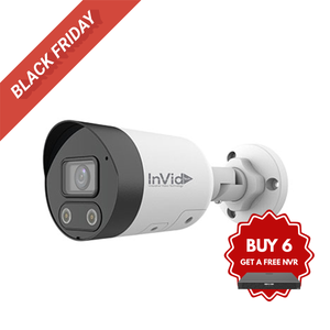 InVid | VIS-P4BXIR28NH-2WAY | 4 Megapixel IP Plug & Play, Outdoor Bullet, Fixed Lens, IR or White Light, WDR, Built-in Mic + Speaker, SD Card Slot, 12VDC/PoE | NDAA Compliant