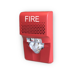 Kidde | Genesis EG1 Series Compact Fire Alarm Horn Strobe, 15–75 cd (Red, "FIRE" Marking) | EG1AVRF