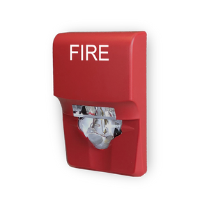 Kidde | Genesis EG1 Compact Fire Alarm Wall Strobe, 15–75 cd (Red, "FIRE" Marking) | EG1VRF