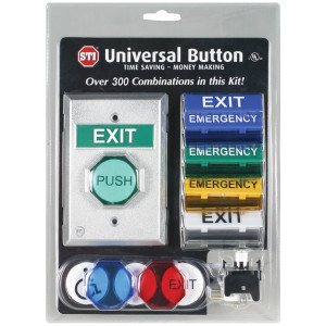 Over 300 combinations in one kit
Momentary push button
Ready to assemble out of package
Two sets of Form “C” contacts
Faceplate constructed of cast aluminum
UL/cUL Listed, ADA Compliant