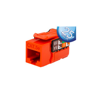 Vertical Cable | CAT5E Data Grade Keystone Jack – 25 Pack, RJ45, 8×8, Orange 351-V2607/OR/25 Vertical Cable | CAT5E Data Grade Keystone Jack – 25 Pack, RJ45, 8×8, Orange 351-V2607/OR/25