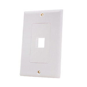 1 PORT WALL PLATE, DECORA TYPE 308-607D/1P/WH 1 PORT WALL PLATE, DECORA TYPE 308-607D/1P/WH