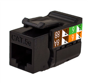 CAT5E, 8X8 KEYSTONE JACK 351-V2613/BK CAT5E, 8X8 KEYSTONE JACK 351-V2613/BK