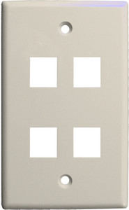 4-PORT WALL PLATE IVORY 304-J2641/4P/IV 4-PORT WALL PLATE IVORY 304-J2641/4P/IV
