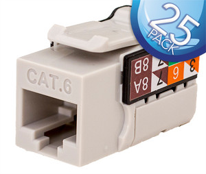 25P. CAT6, 8X8 KEYSTONE JACK 352-V2705/GY/25 25P. CAT6, 8X8 KEYSTONE JACK 352-V2705/GY/25