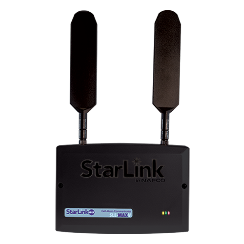 Napco | StarLink Up/Downloadable MAXV alarm communicator
, Universal full event reporting from any panel to any central station 
, Use in primary or backup communication mode
, Full High-Speed Napco control | SLE-MAXV