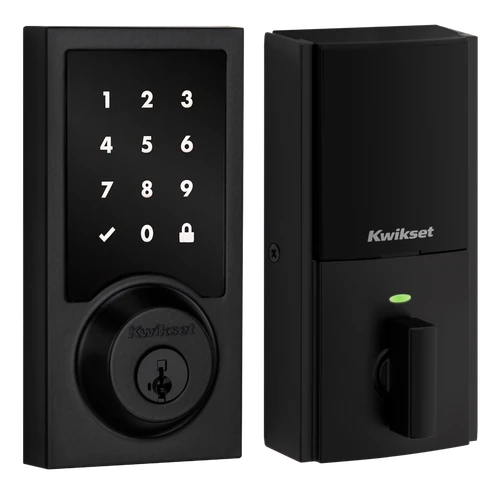 Kwikset | 918 HomeConnect Contemporary Electronic Deadbolt with Z-Wave Technology, Matte Black | 99180-006