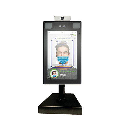 ZKTeco USA | Optional 12-inch table mount for SpeedFace series readers Material: SPCC steel coated with baking varnish Finish: Silver and  | SF-Table-Mount
