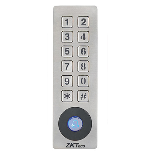 ZKTeco USA | Standalone metallic RFID Reader Controller Communication: Wiegand Output Card Capacity: 1,000 Password: 1,000 Weight: 2 lbs.  | SMK-V