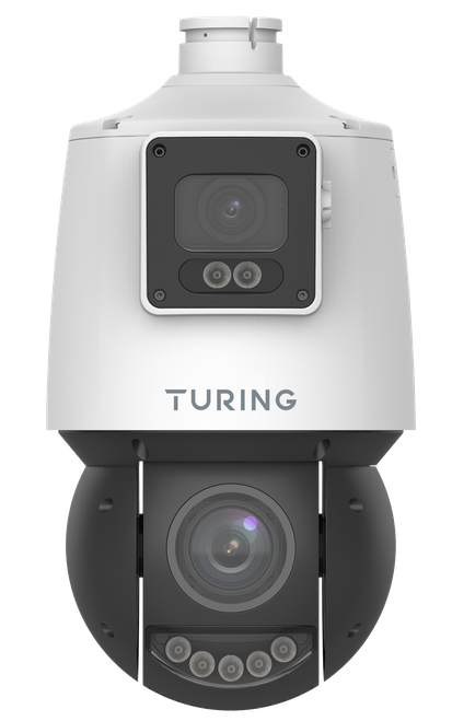 Turing Video USA | 4MP Dual Lens 4mm wht Lt 25X IR PTZ w/ TV-CORE1Y | TP-X2PC4A4V25C-1Y