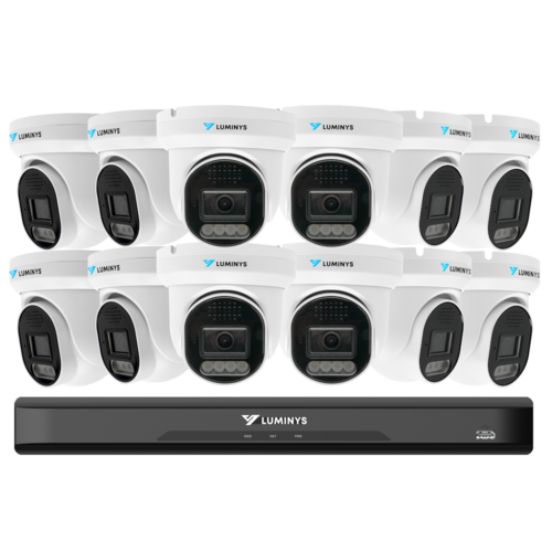 Luminys | 16 Channel 5MP LumiLuxLite IP Kit (12 Cameras + 4TB NVR) | K5T-16L2A4
