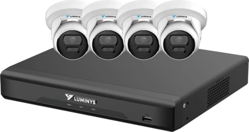 Luminys | 4 Channel 5MP LumiDeterrent IP Kit (4 Cameras + 2TB NVR) | K54-4D1A2