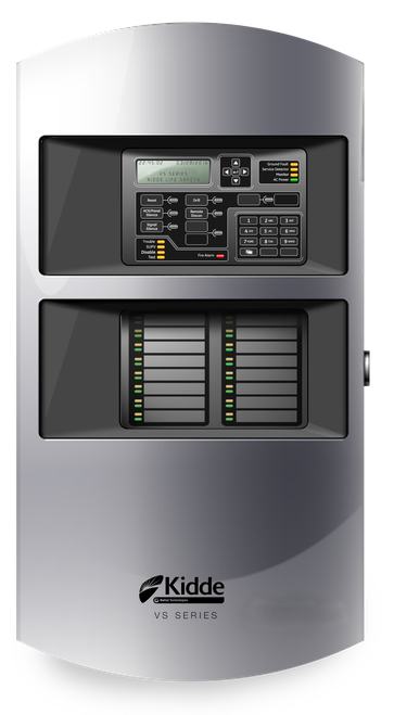 Kidde | VS Series Intelligent 4-Loop Fire Alarm Control Panel (FACP) with 250-Point SLC Loop Installed, 110V Gray Door | VS4-G