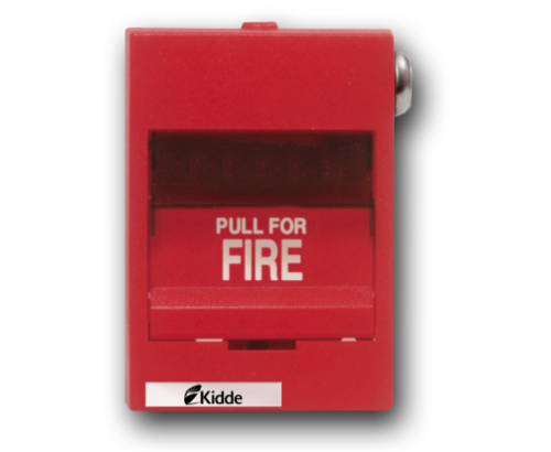 Kidde | Single-Action Non-Coded Break Glass Fire Alarm Pull Station, Single Pole Open Circuit, Wire Leads, Key Reset, ULC Listed | K-277B-1120