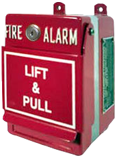 Kidde | Conventional Double-Action Manual Fire Alarm Pull Station, Red, LIFT & PULL, UL/ULC Listed | MPSR-LP