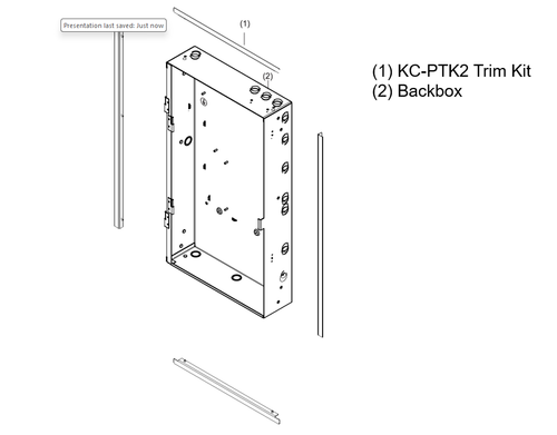Kidde | Evolve Series Panel Trim Kit with Backbox for Intelligent Fire Alarm Panels | KC-PTK2