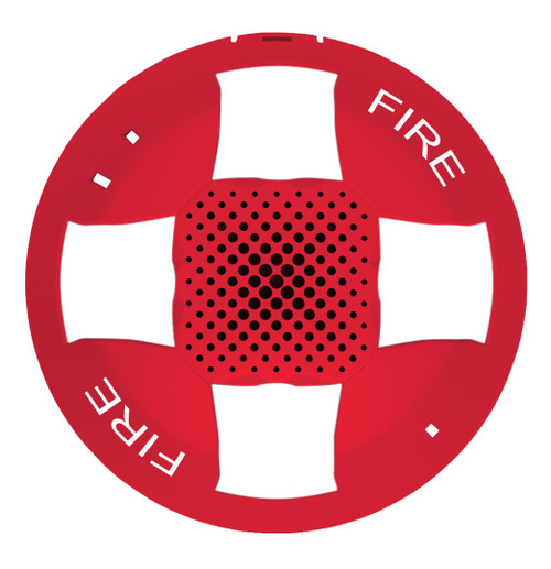 Kidde | Genesis LED EGCS Series Ceiling Speaker-Strobe Replacement Cover, Red, FIRE Marking | EGCSVRF-CVR