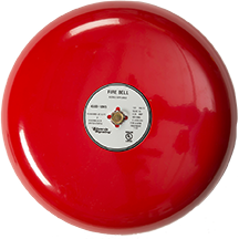 Kidde | 10-Inch Red Fire Alarm Vibrating Bell, Diode Polarized, 24 VDC, 95 dB, Indoor/Outdoor, Wall/Ceiling Mount | 439D-10AW-R