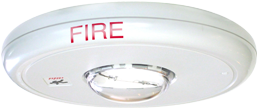 Kidde | Genesis LED EGC Series Ceiling Mount Strobe, White, FIRE Marking, Field-Selectable 15/30/75/115 cd | EGCF-VMH