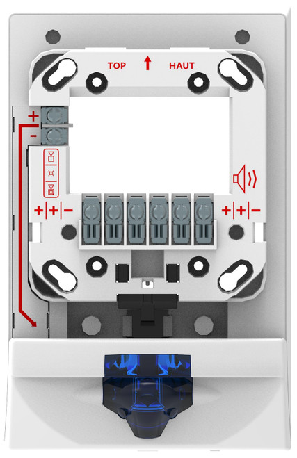 Kidde | Genesis LED G4SE Wall Mount Strobe Expander, White, Blue Lens, 30 cd, UL 1971 | G4SEWN-B