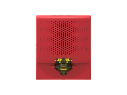 Kidde | Genesis G4 Wall Mount Speaker-Strobe, Red Housing, Alert Marking, Amber Lens, Selectable Candela & Wattage | G4SVRA-A