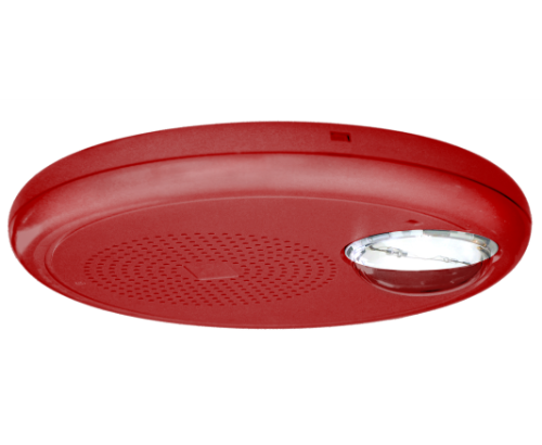 Kidde | Genesis GC Series High Fidelity 520 Hz Ceiling Speaker-Strobe, Red, 70V, Multi-Candela 95/115/150/177 cd, Clear Lens | GCHFRN-S7VMCH