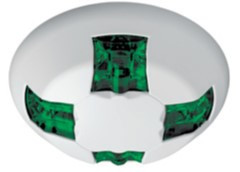 Kidde | Genesis Ceiling Mass Notification Strobe, Selectable 15/30/75/95 cd, White, Green Lens | GCVWN-G