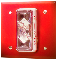 Kidde | Genesis WG4 Outdoor Weatherproof Wall Strobe, Red, FIRE Marking, Field-Selectable Candela | CS405-7A-T