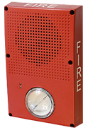 Kidde | Genesis WG4 Outdoor Rated Speaker-Strobe, 25/70V Multi-Tap, Selectable 15/29/70/87 cd, Red, FIRE Marking, Clear Lens | WG4RF-SVMC