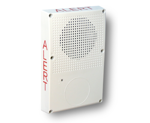 Kidde | Genesis WG4 Outdoor Rated Wall/Ceiling Speaker, 25/70V Multi-Tap, White with ALERT Marking | WG4WA-S