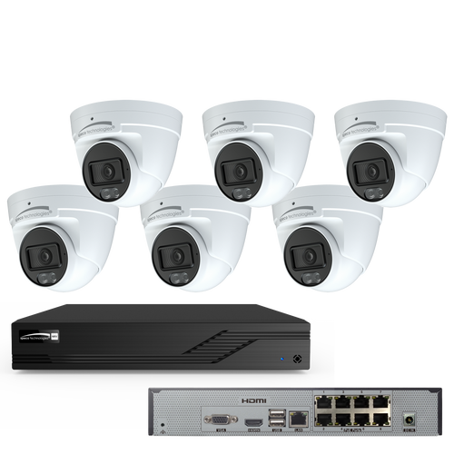 Speco | 8CH Blue Series 4MP 6-Camera PoE NVR Kit, 2TB | ZIP8T2B
