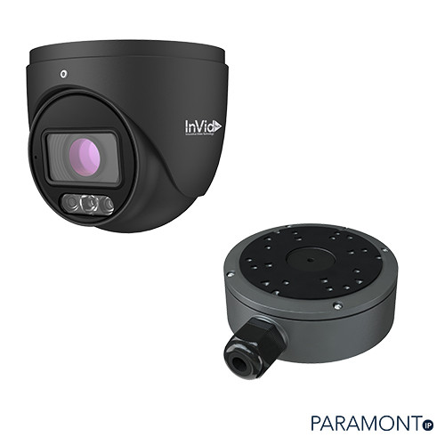 InVid | 8 Megapixel Ip Plug & Play, Outdoor Turret, Fixed Lens, Ir Range Up To 131, White Light Up To 98, Wdr, Red/Blue Flashing Deterrent Light And/Or Siren, Built-In Mic/Speaker, Sd Card Slot, 12Vdc/Poe,  | PAR-P8TXIR28BNH-AIWLTJB
