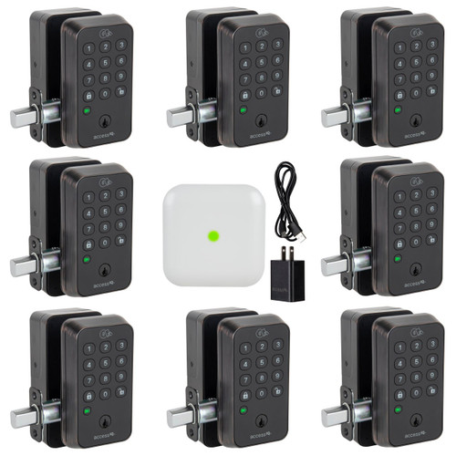 AccessIQ | Aiq Kit, 8 Deadbolts, 1 Gateway Orb | Q1024-613