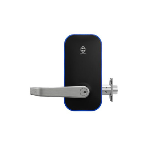 Centrios | Bluetooth Cylindrical Smart Lock with Mobile, Card & Fob Access, Augusta Lever, Satin Chrome, Grade 1 UL10C Fire-Rated | CEB100-AU-626-PARA-CE-234S-497-KR