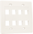 DUAL GANG 8-PORT WALL PLATE 304-2803/8P/WH DUAL GANG 8-PORT WALL PLATE 304-2803/8P/WH